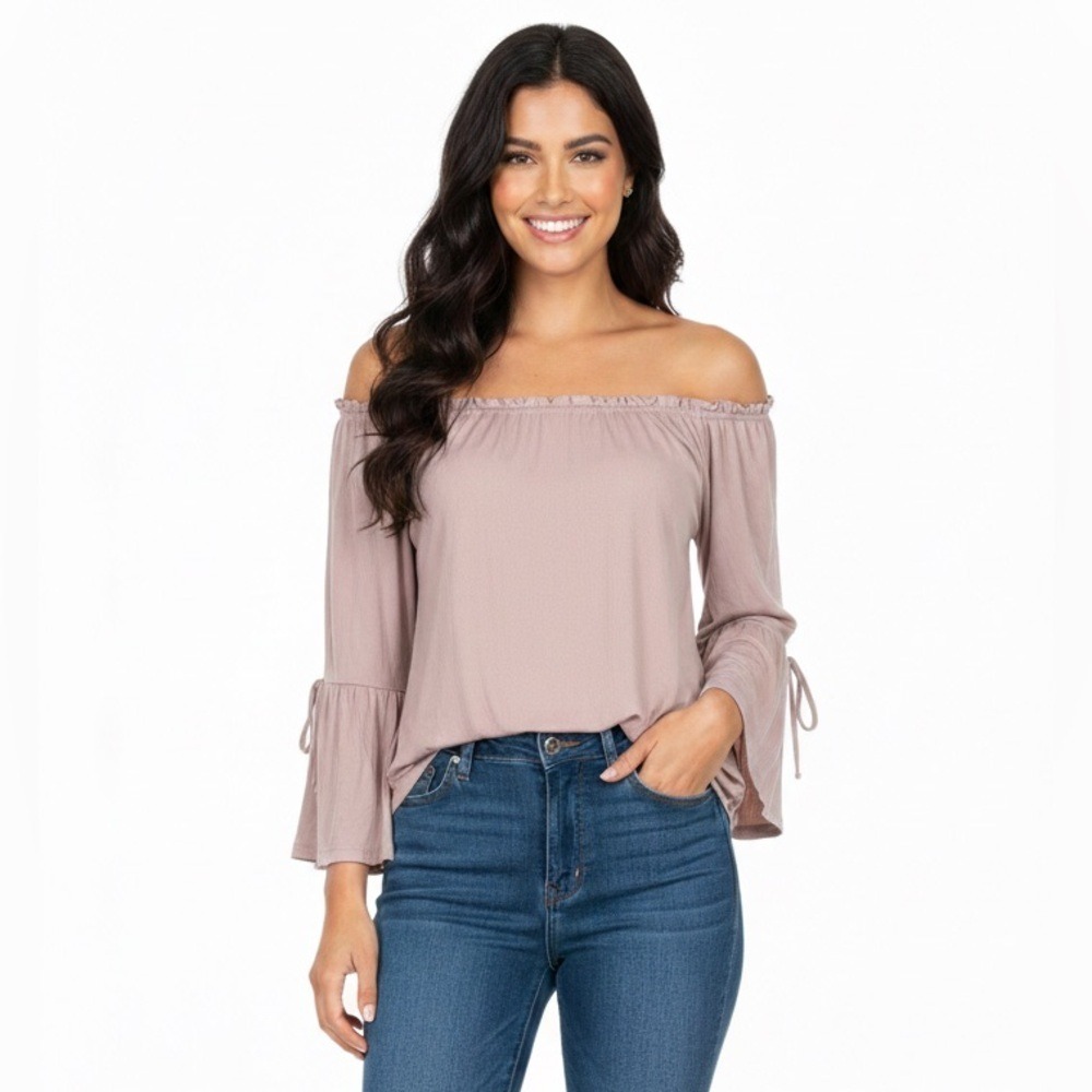Lavender Field Off-Shoulder Blouse in Soft Purple
